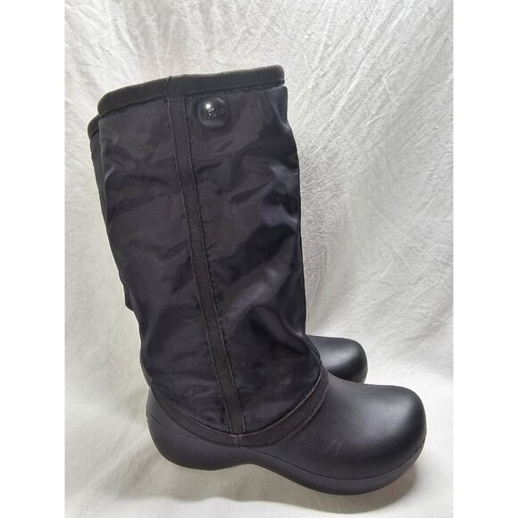 Crocs CLAIRE Women's Size 7 Black Insulated Waterproof Rain Snow Pull On BOOTS - Picture 5 of 14